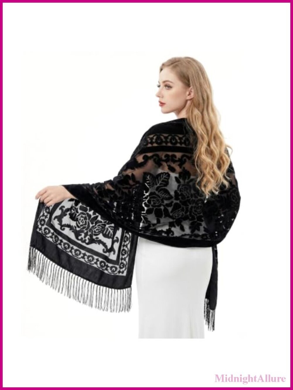 Women's Velvet Shawl & Wrap for Evening Dresses Weddings Soft Sheer Scarf